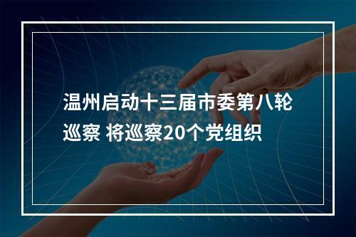 温州启动十三届市委第八轮巡察 将巡察20个党组织