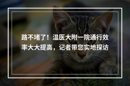 路不堵了！温医大附一院通行效率大大提高，记者带您实地探访