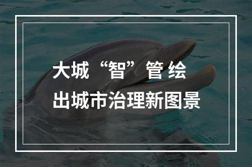 大城“智”管 绘出城市治理新图景