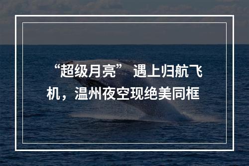 “超级月亮” 遇上归航飞机，温州夜空现绝美同框