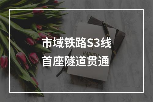 市域铁路S3线首座隧道贯通