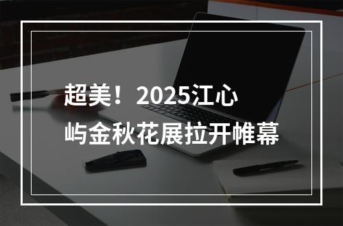 超美！2025江心屿金秋花展拉开帷幕