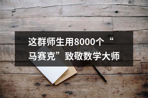 这群师生用8000个“马赛克”致敬数学大师
