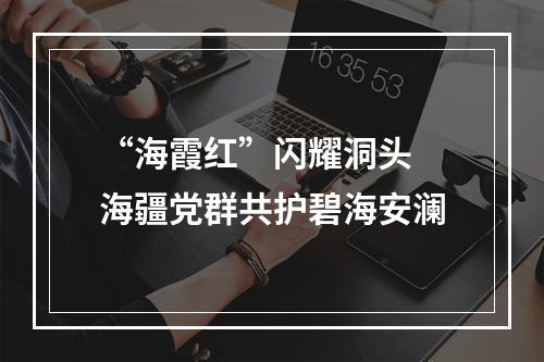 “海霞红”闪耀洞头 海疆党群共护碧海安澜