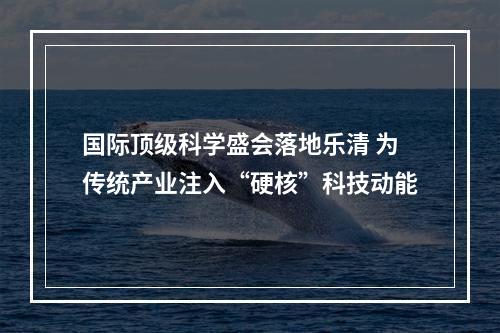 国际顶级科学盛会落地乐清 为传统产业注入“硬核”科技动能