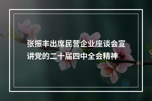 张振丰出席民营企业座谈会宣讲党的二十届四中全会精神