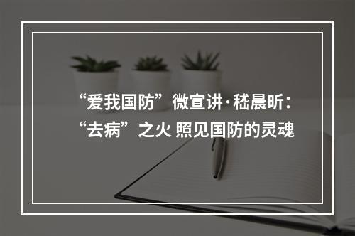 “爱我国防”微宣讲·嵇晨昕：“去病”之火 照见国防的灵魂