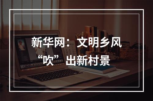 新华网：文明乡风“吹”出新村景