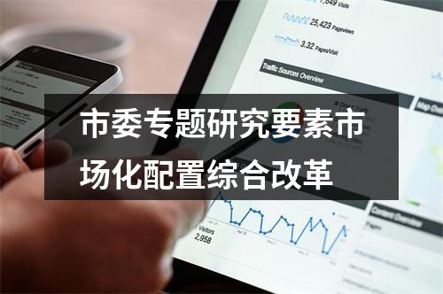 市委专题研究要素市场化配置综合改革