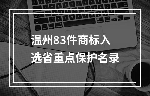 温州83件商标入选省重点保护名录