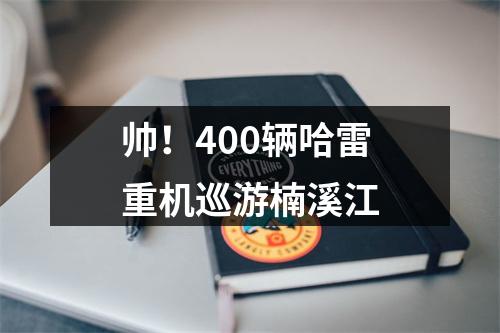 帅！400辆哈雷重机巡游楠溪江