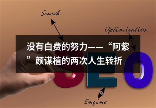 没有白费的努力——“阿紫”颜谋植的两次人生转折