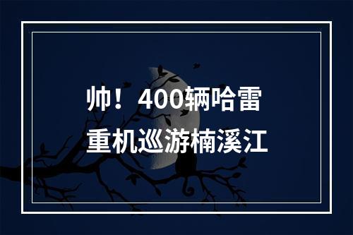 帅！400辆哈雷重机巡游楠溪江