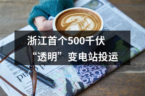 浙江首个500千伏“透明”变电站投运