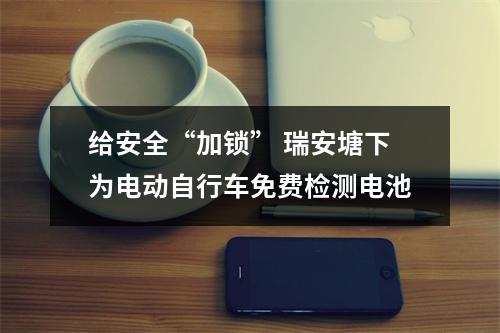 给安全“加锁” 瑞安塘下为电动自行车免费检测电池