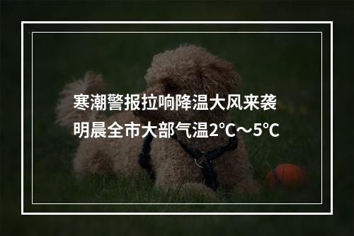 寒潮警报拉响降温大风来袭 明晨全市大部气温2℃～5℃