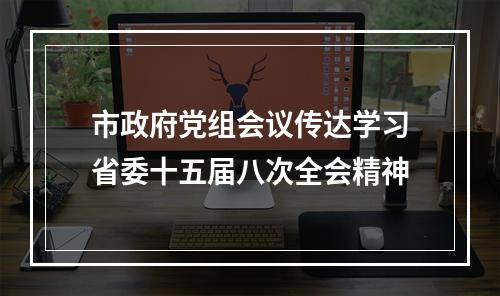 市政府党组会议传达学习省委十五届八次全会精神
