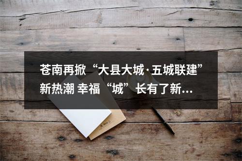 苍南再掀“大县大城·五城联建”新热潮 幸福“城”长有了新图景