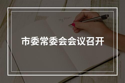 市委常委会会议召开