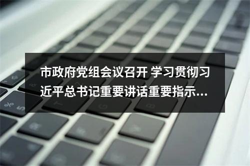市政府党组会议召开 学习贯彻习近平总书记重要讲话重要指示精神