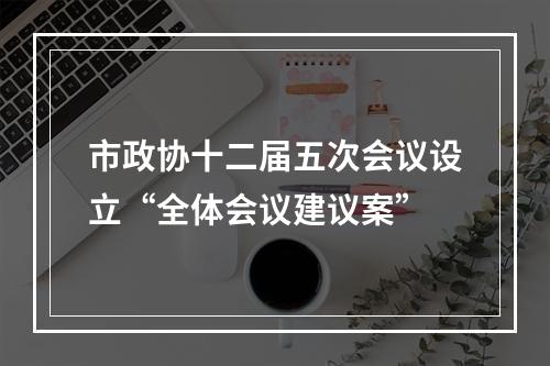 市政协十二届五次会议设立“全体会议建议案”