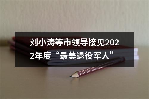 刘小涛等市领导接见2022年度“最美退役军人”