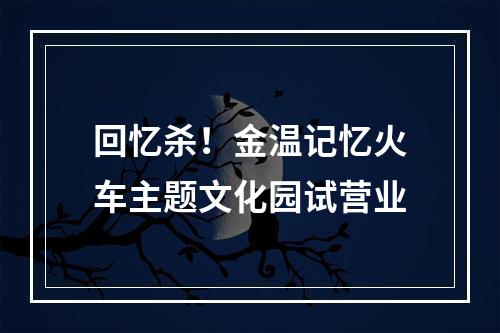 回忆杀！金温记忆火车主题文化园试营业