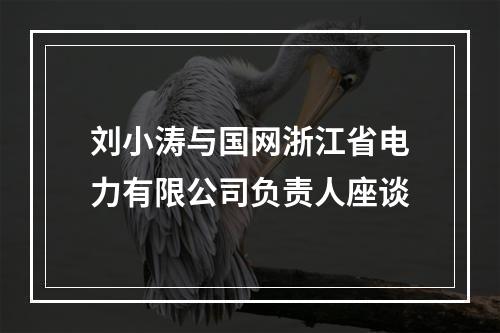 刘小涛与国网浙江省电力有限公司负责人座谈