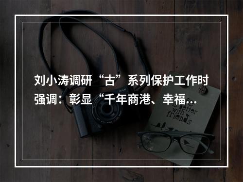 刘小涛调研“古”系列保护工作时强调：彰显“千年商港、幸福温州”文化魅力