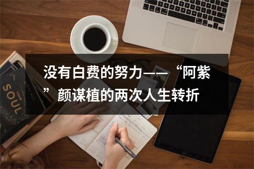 没有白费的努力——“阿紫”颜谋植的两次人生转折