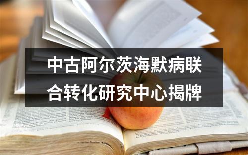 中古阿尔茨海默病联合转化研究中心揭牌