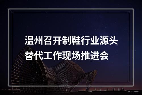 温州召开制鞋行业源头替代工作现场推进会