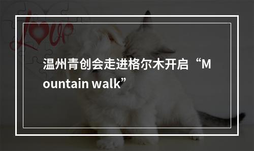 温州青创会走进格尔木开启“Mountain walk”