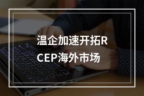 温企加速开拓RCEP海外市场