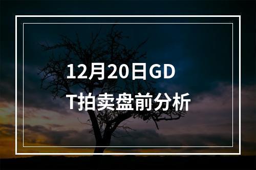12月20日GDT拍卖盘前分析