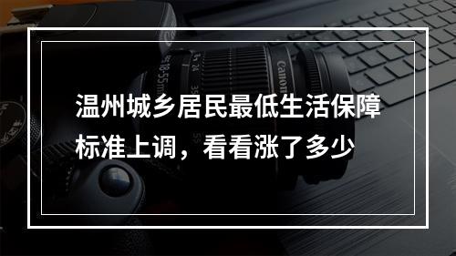 温州城乡居民最低生活保障标准上调，看看涨了多少