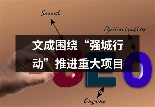 文成围绕“强城行动”推进重大项目