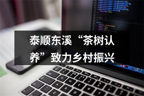 泰顺东溪“茶树认养”致力乡村振兴