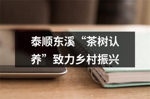 泰顺东溪“茶树认养”致力乡村振兴