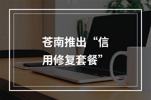 苍南推出“信用修复套餐”