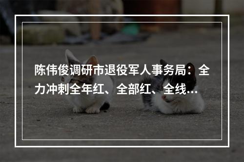 陈伟俊调研市退役军人事务局：全力冲刺全年红、全部红、全线红