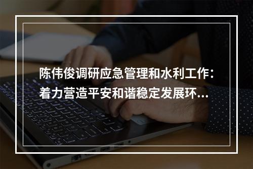 陈伟俊调研应急管理和水利工作：着力营造平安和谐稳定发展环境