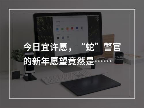 今日宜许愿，“蛇”警官的新年愿望竟然是……