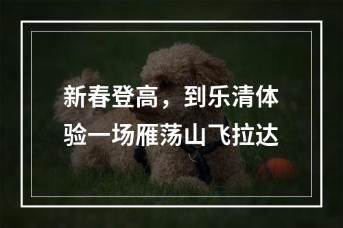 新春登高，到乐清体验一场雁荡山飞拉达