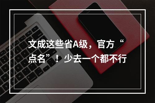 文成这些省A级，官方“点名”！少去一个都不行
