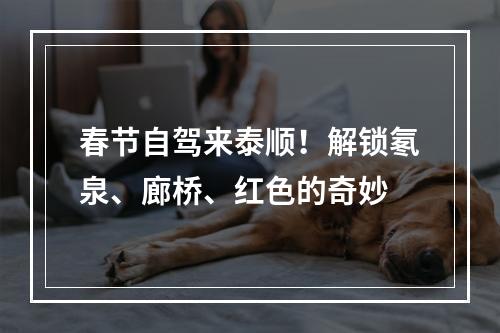 春节自驾来泰顺！解锁氡泉、廊桥、红色的奇妙