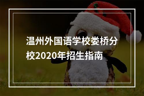 温州外国语学校娄桥分校2020年招生指南