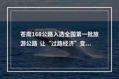 苍南168公路入选全国第一批旅游公路  让“过路经济”变为“过夜经济”