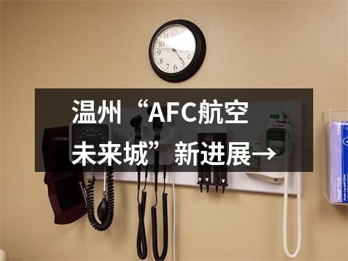 温州“AFC航空未来城”新进展→