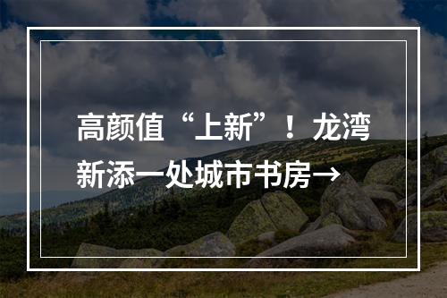 高颜值“上新”！龙湾新添一处城市书房→